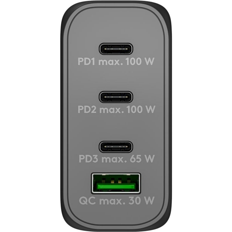 Goobay usb-c pd multiport quick charger (100 w) (zwart)