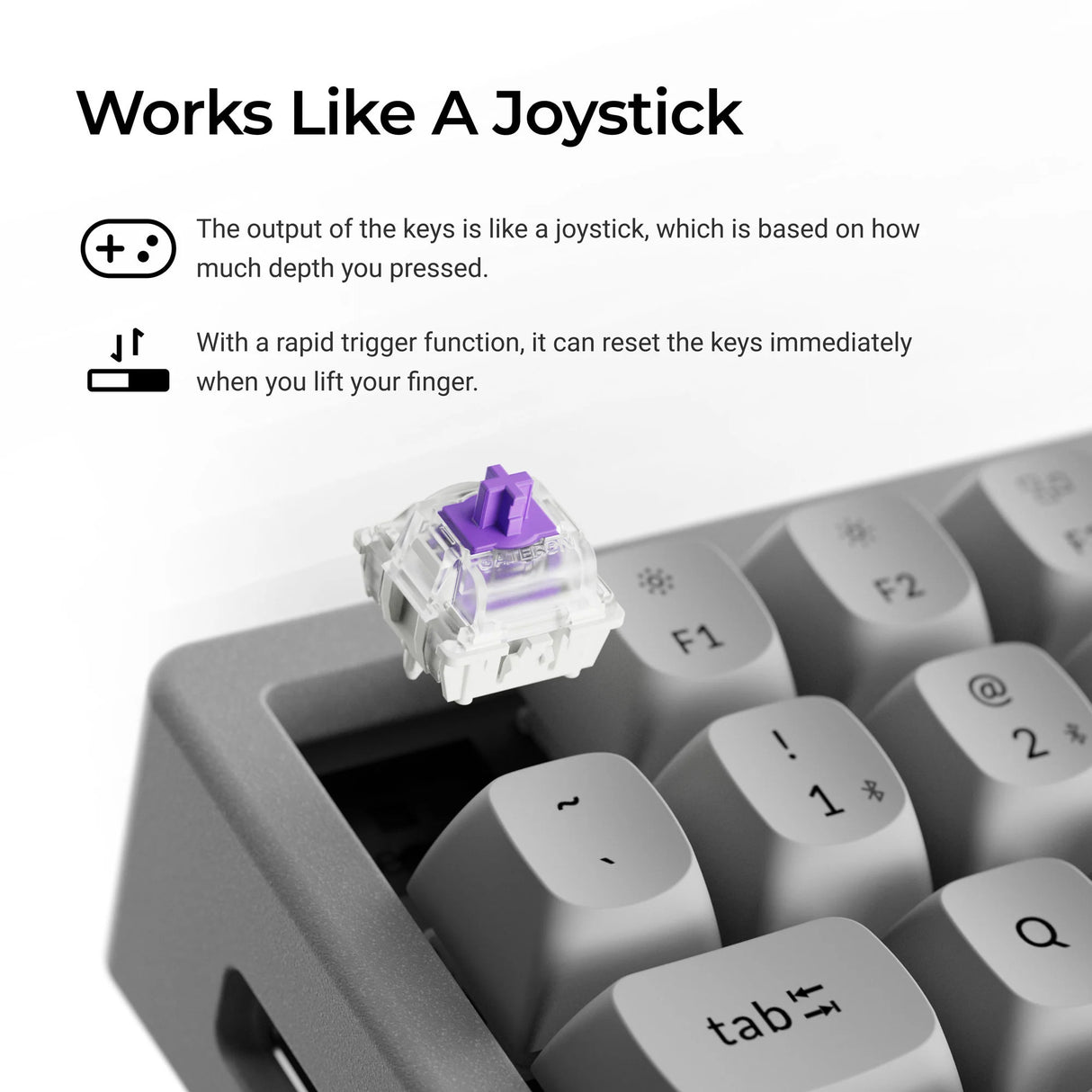 Keychron k2 he-f1c concrete edition rgb mechanisch toetsenbord (zwart, us lay-out (qwerty), gateron double-rail magnetic nebula, 75%, rgb leds, osa double-shot pbt, hot swap, 2.4ghz | bluetooth 5.2 | usb-c)