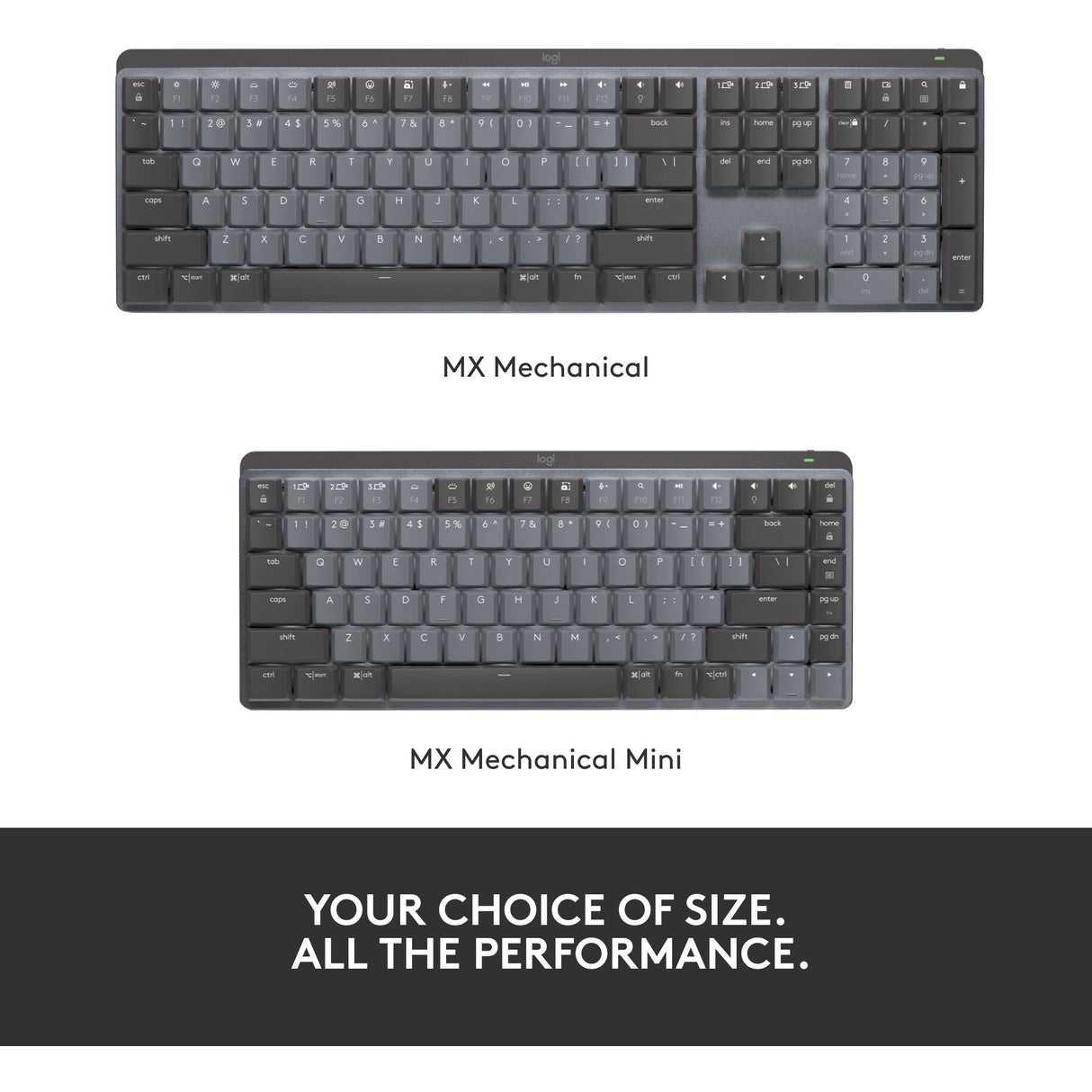 Logitech mx mechanical toetsenbord (zwart, us-international lay-out (qwerty), 100%, bluetooth)