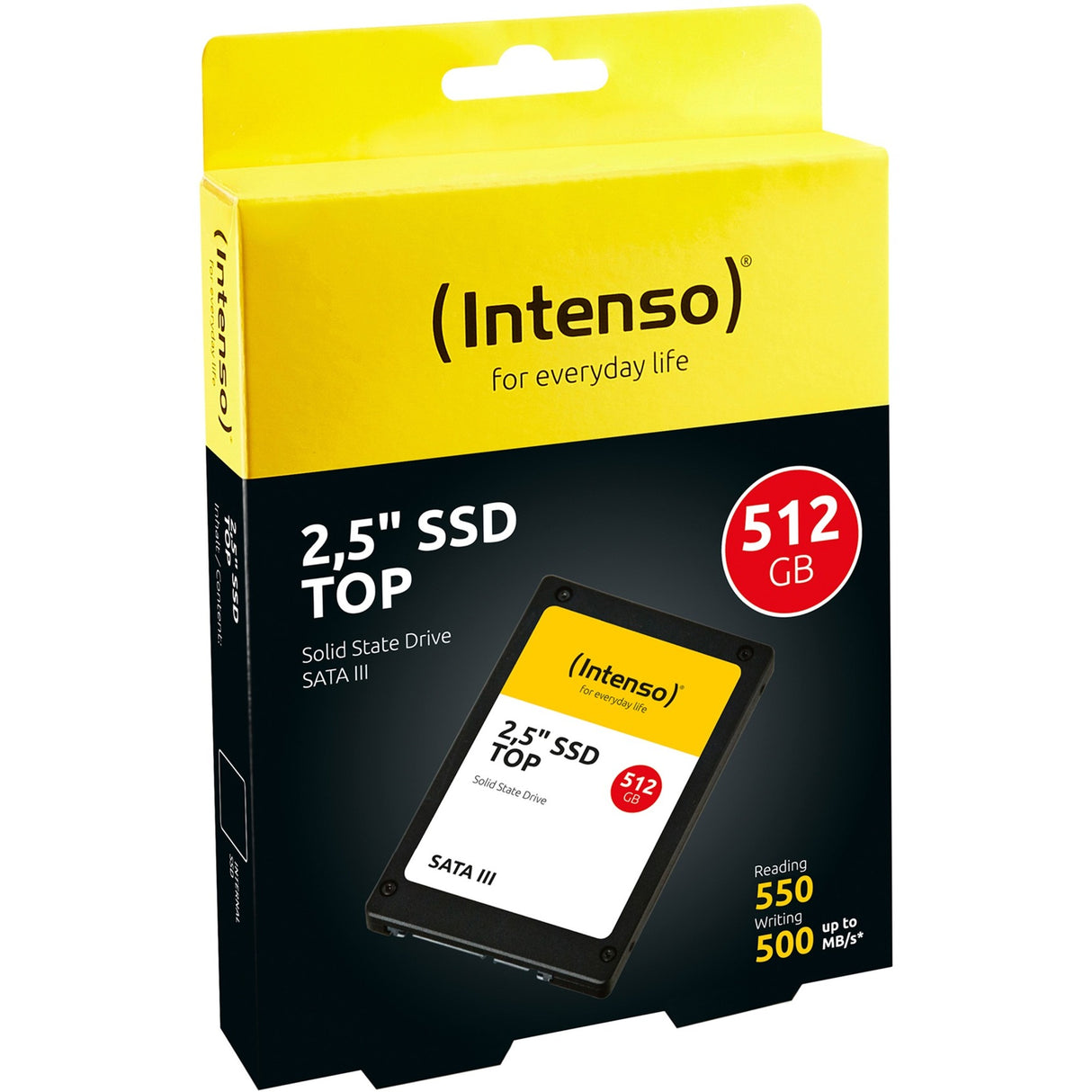 Intenso top performance, 512 gb ssd (zwart, 3812450, sata 600, bulk)