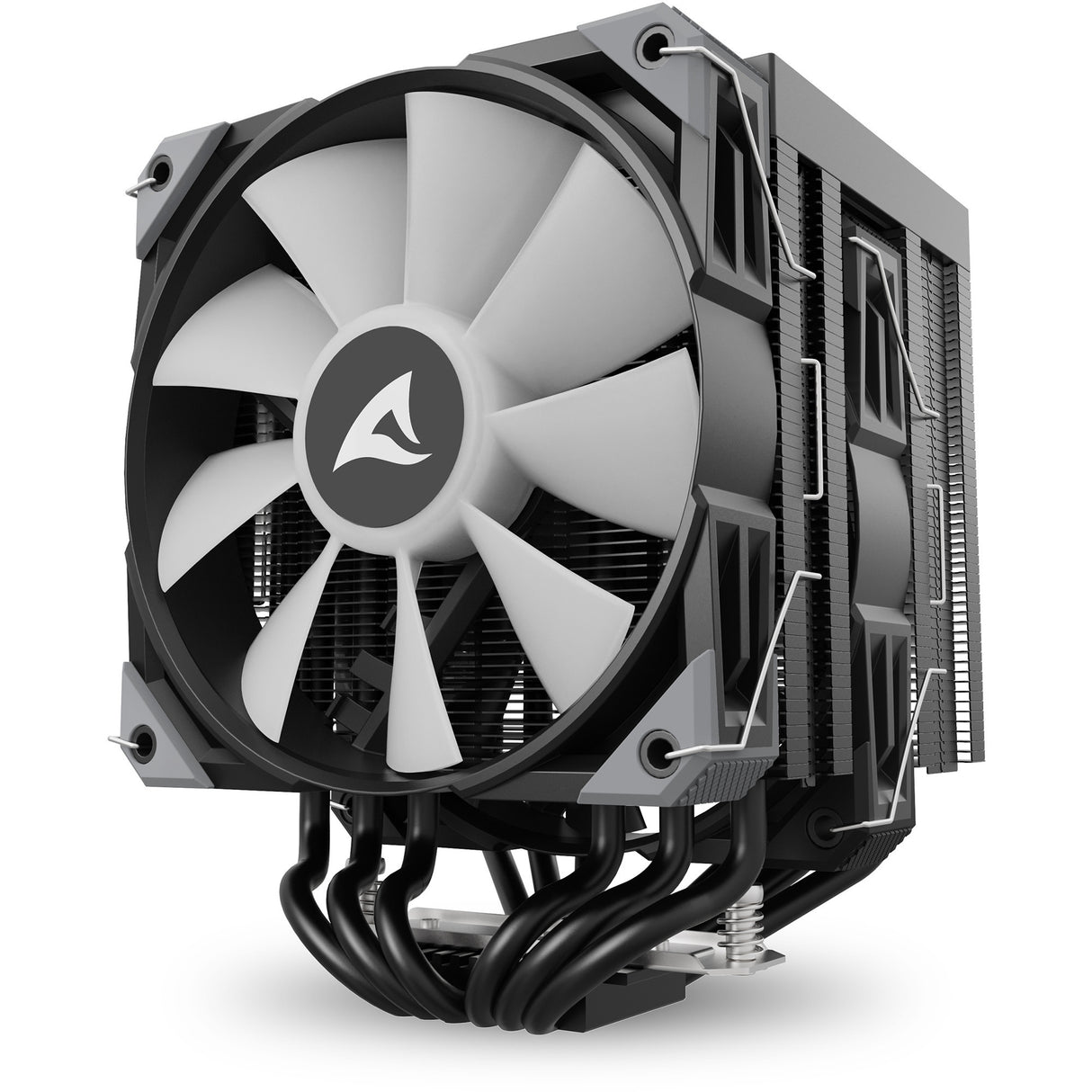 Sharkoon a60 rgb cpu-koeler (zwart, 4-pins pwm fan-connector)