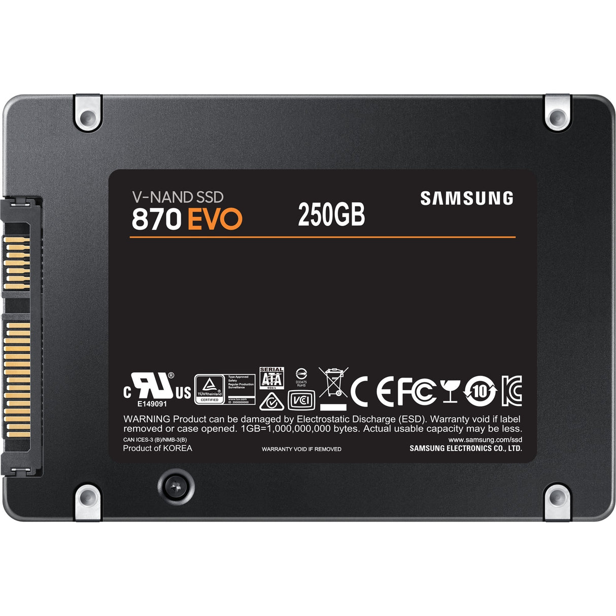 Samsung 870 evo 250 gb ssd (mz-77e250b eu, sata 600)