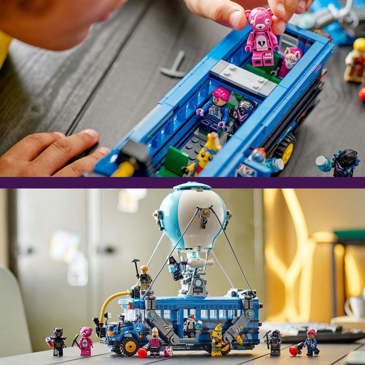 Lego fortnite battle bus uit de videogame - 77073