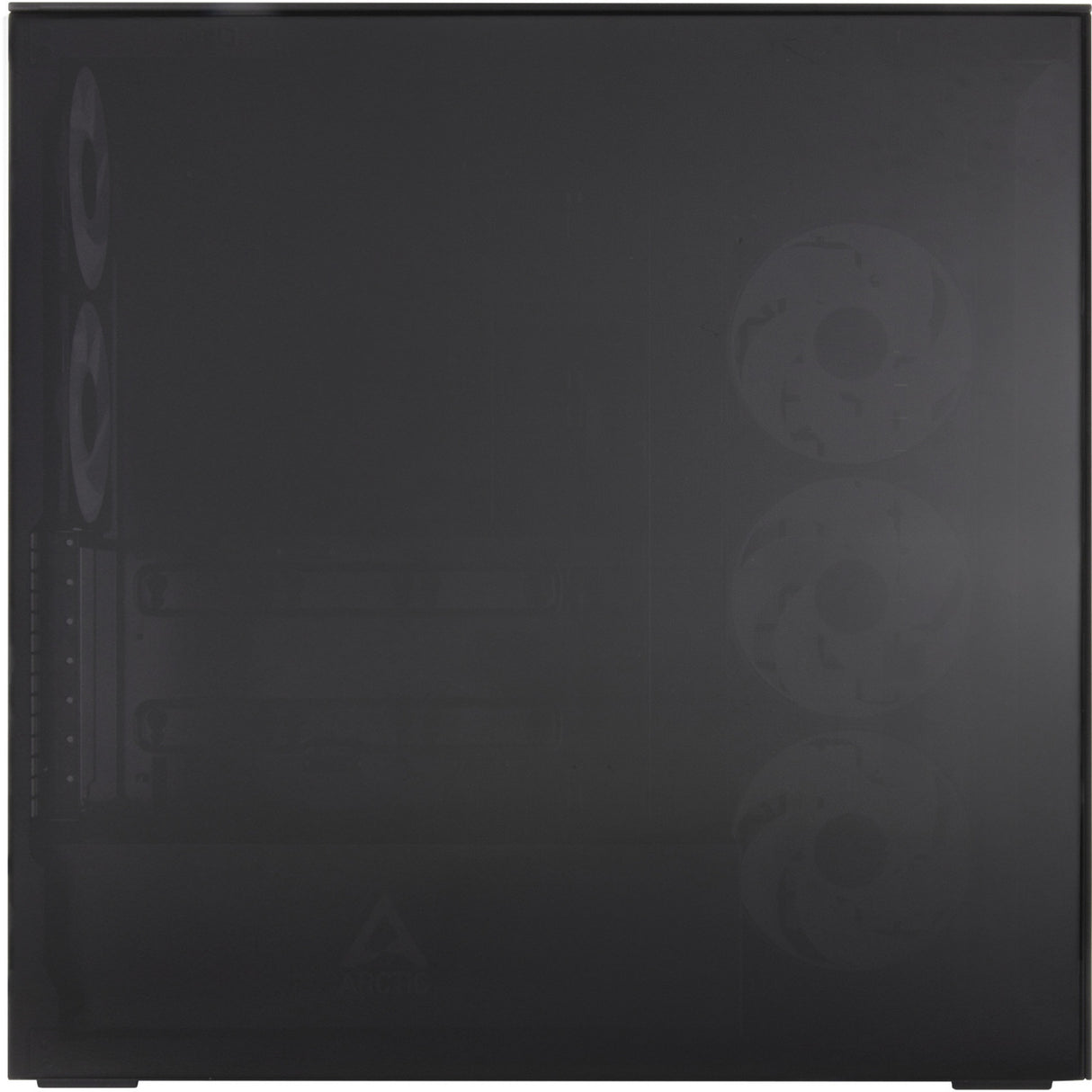 Arctic xtender midi tower behuizing (zwart (mat) | 2x usb-a | 1x usb-c | rgb | tempered glass)