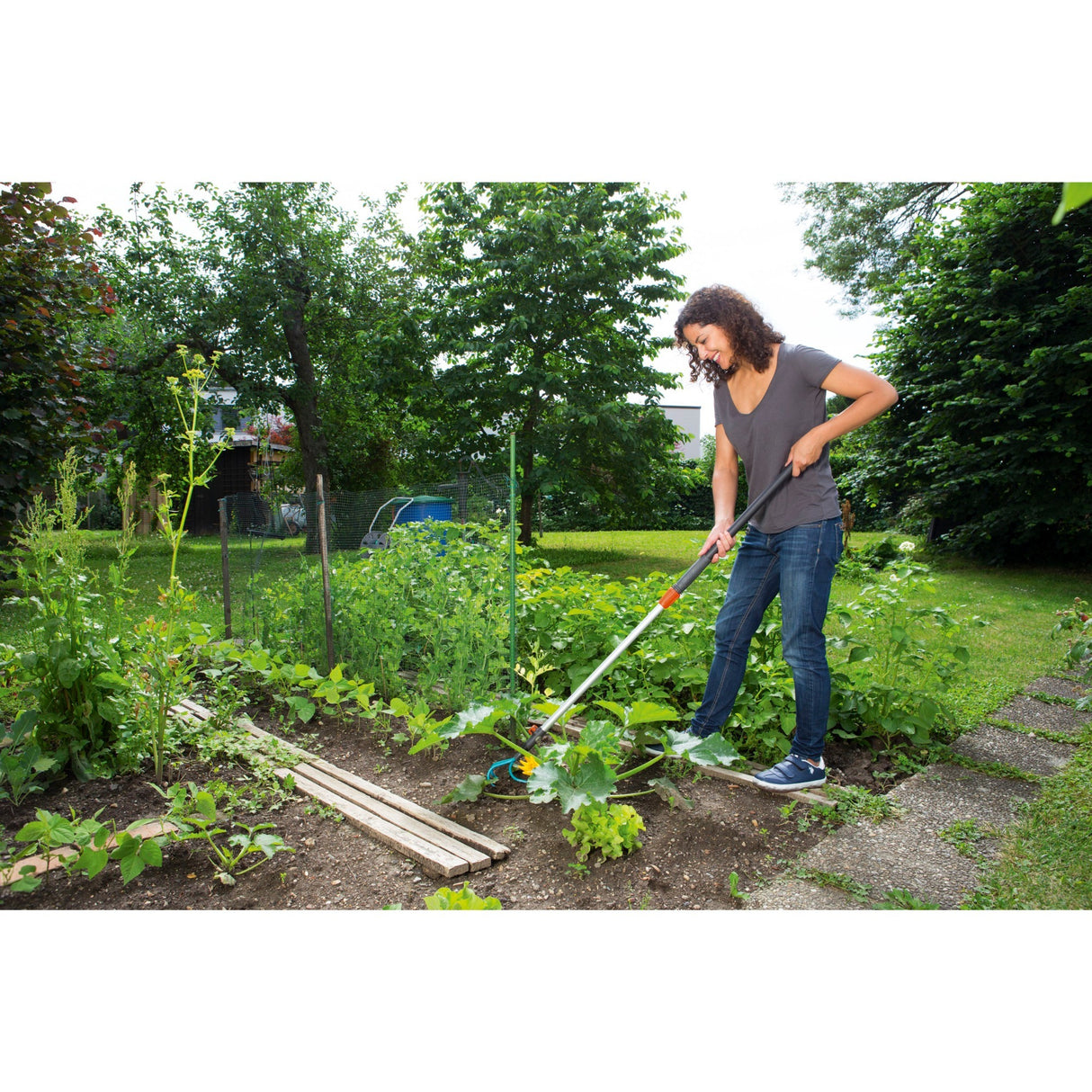 Gardena combisystem telescoopsteel 90 - 145 cm (antraciet oranje, 3719-20)