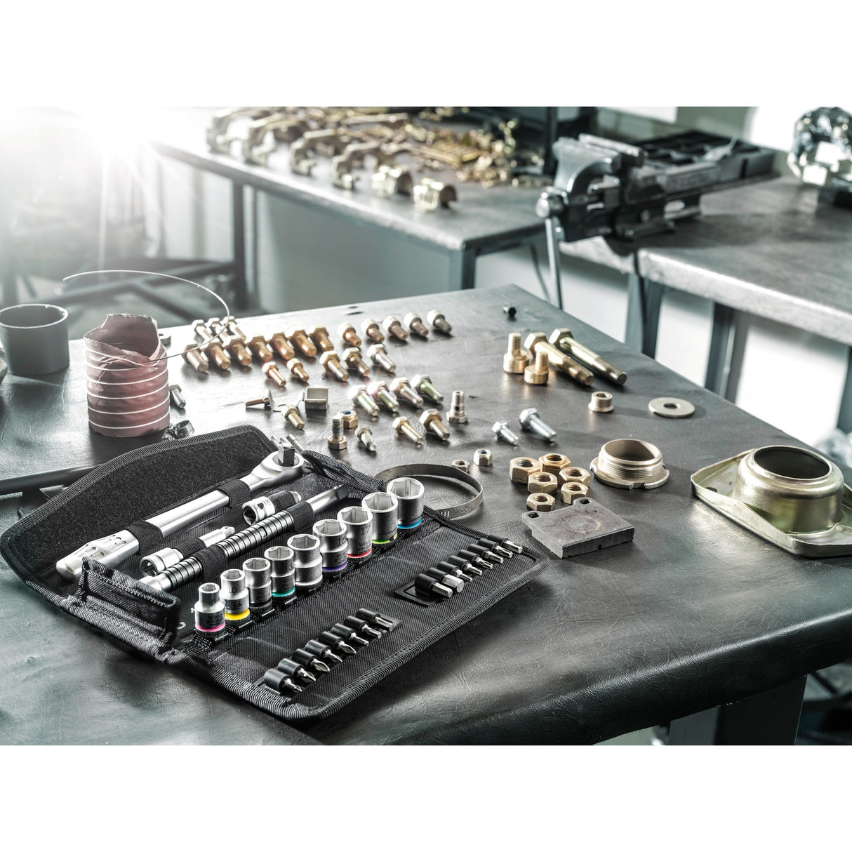 Wera 8100 sb 8 zyklop metal-ratelset, omschakelpal, 3 8 -aandrijving, metrisch , 29 -delig - 1 stuk(s) - 05004048001