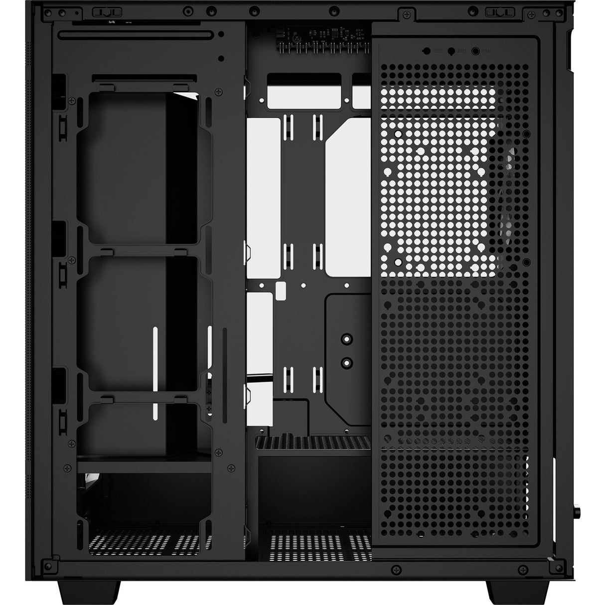 Sharkoon rebel c50 black rgb midi tower behuizing (zwart | 2x usb-a | 1x usb-c | rgb | tempered glass)