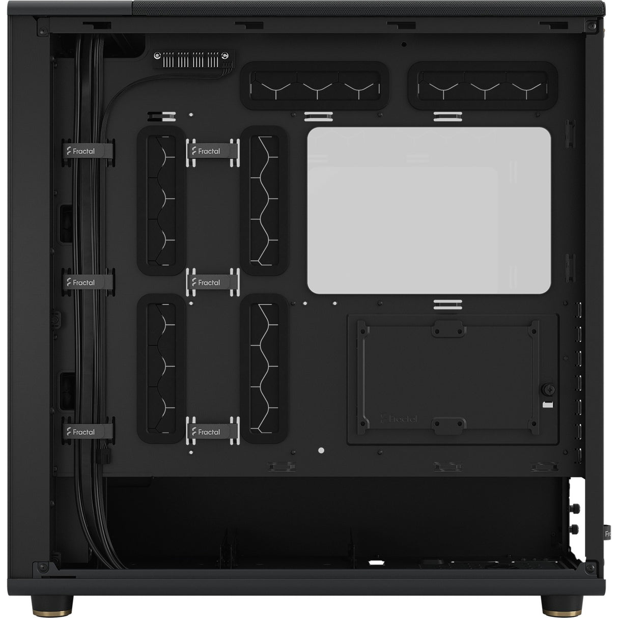 Fractal design north xl midi tower behuizing (zwart houtkleur | 2x usb-a | 1x usb-c | tempered glass)