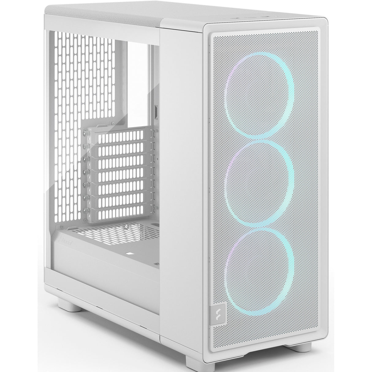 Fractal design epoch rgb midi tower behuizing (wit | 2x usb-a | 1x usb-c | rgb | tempered glass)