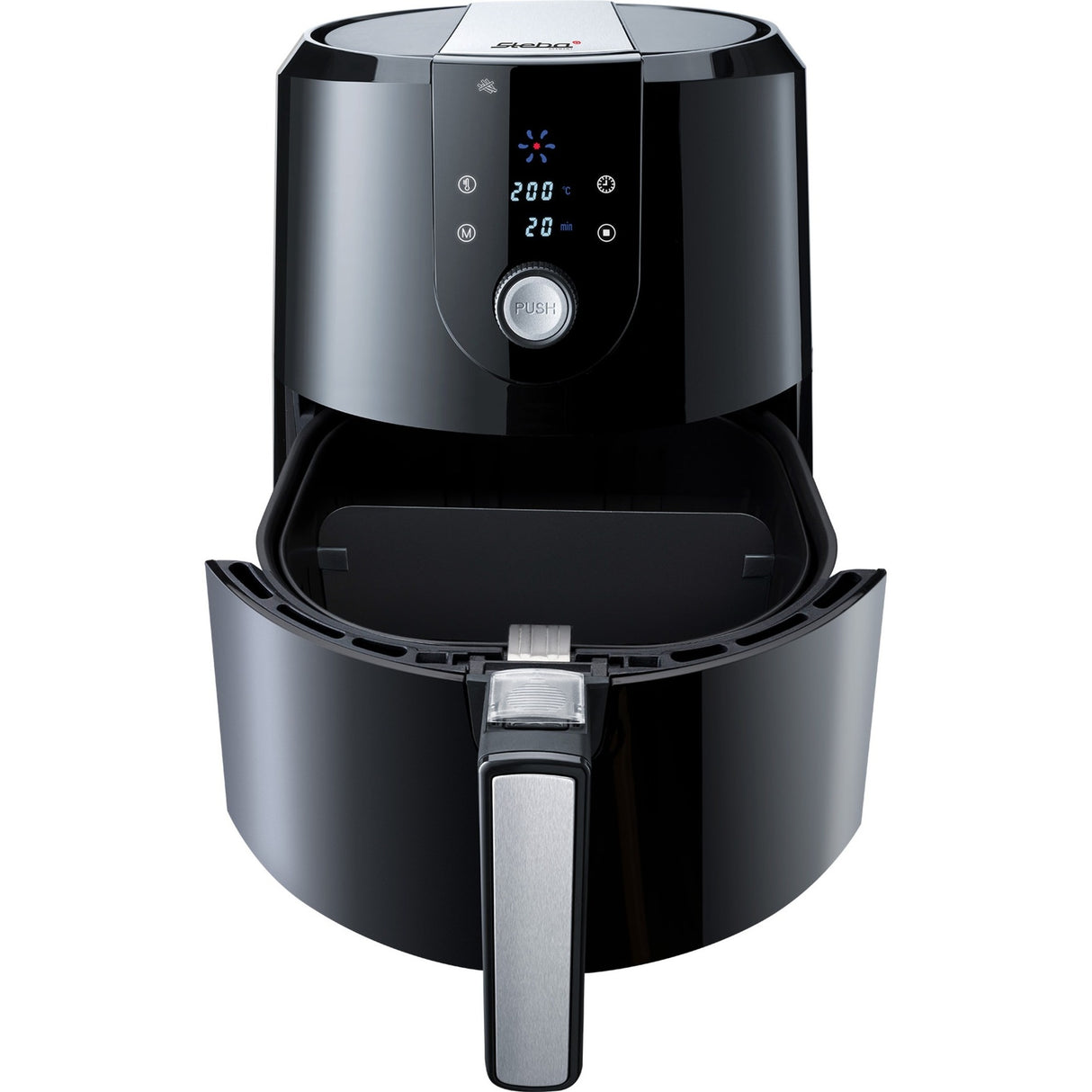 Steba hf 5000 xl heteluchtfriteuse (zwart roestvrij staal, 5,2 liter)