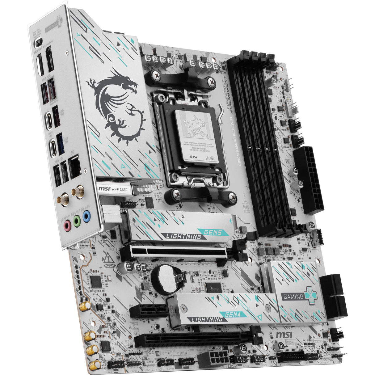 Msi b850m gaming plus wifi socket am5 moederbord (raid, 5gb-lan, wi-fi 7, bt, sound, µatx)