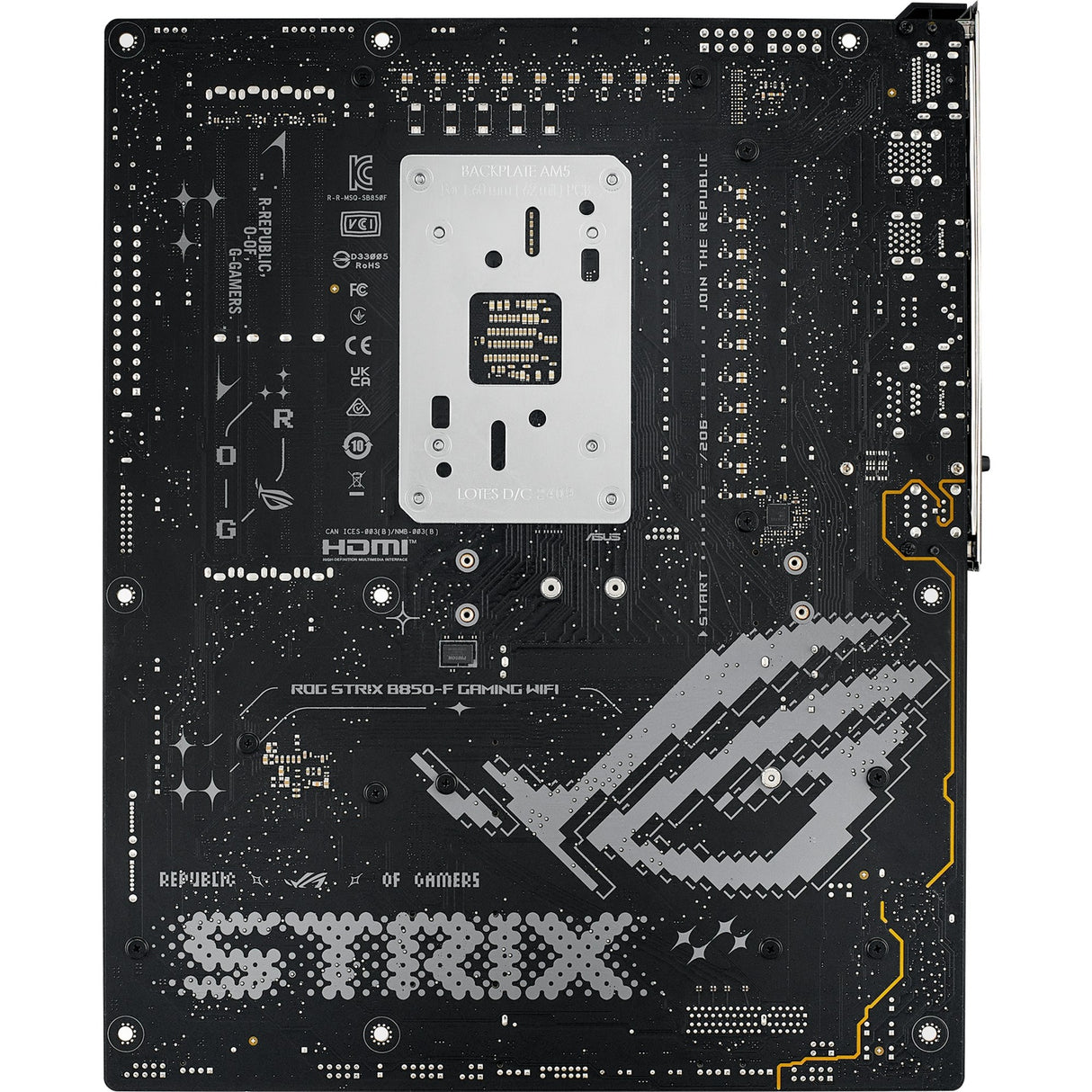 Asus rog strix b850-f gaming wifi socket am5 moederbord (2,5gb-lan, wi-fi 7, bt, sound, atx)