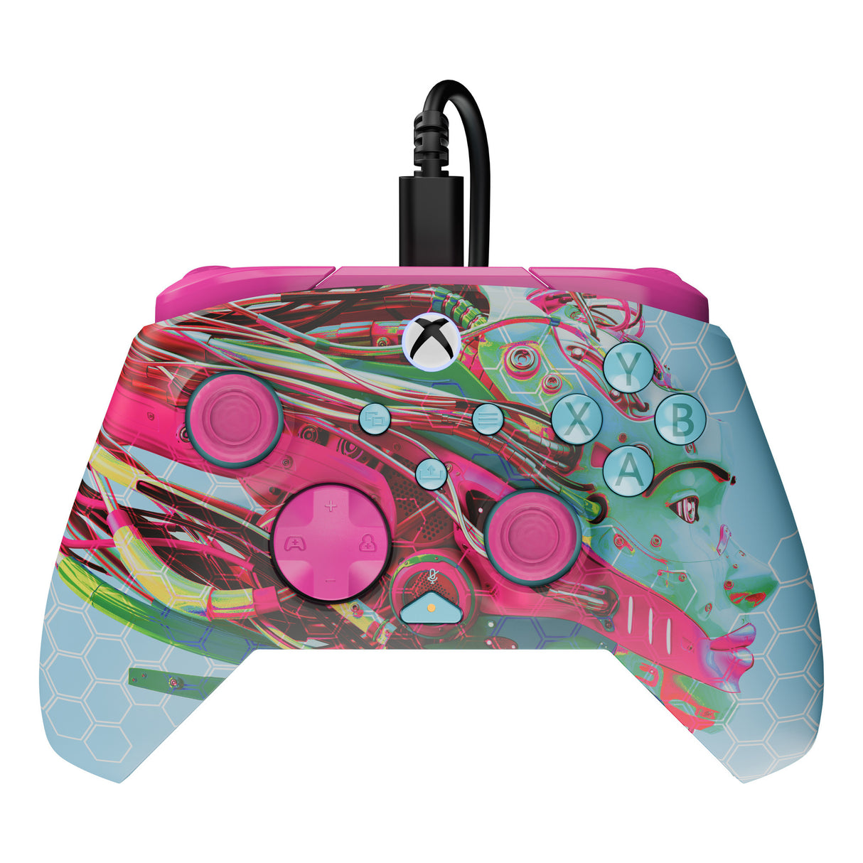 Turtle beach pdp rematch glow geavanceerde bedrade controller (android dreams, xbox serie x|s, xbox one, pc)