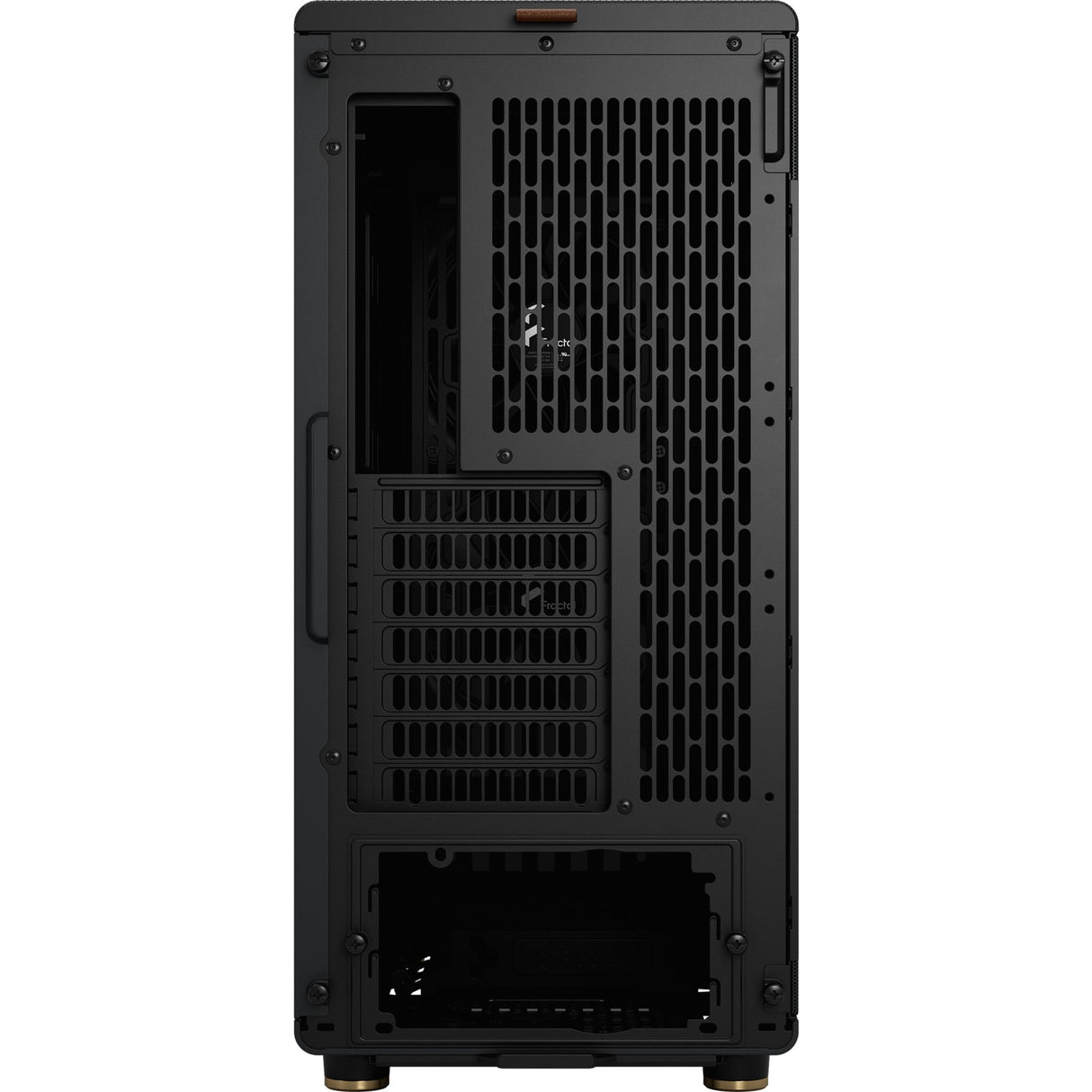 Fractal design north midi tower behuizing (zwart houtkleur | 2x usb-a | 1x usb-c)