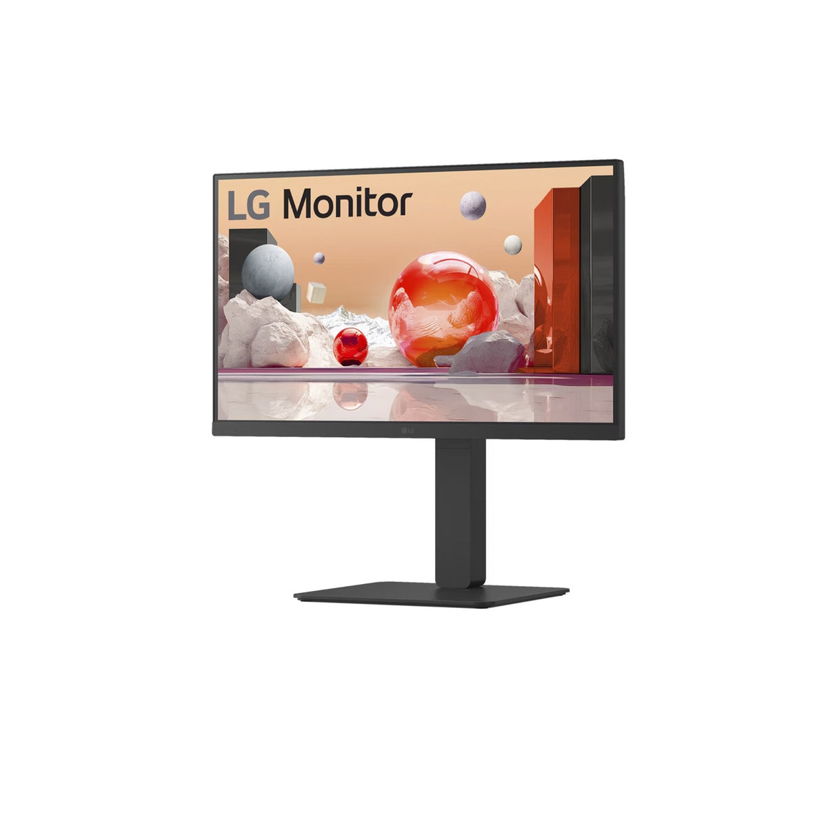 Lg 24ba750 23.8 monitor (zwart, hdmi, displayport, audio, lan, usb-c)