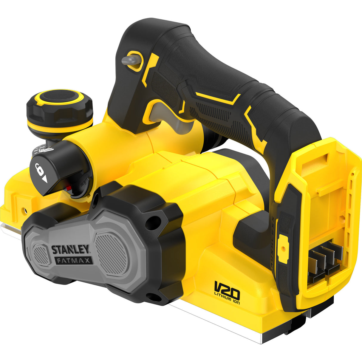 Stanley fatmax v20 18v brushless elektrische schaafmachine (zwart geel, accu en oplader niet inbegrepen)