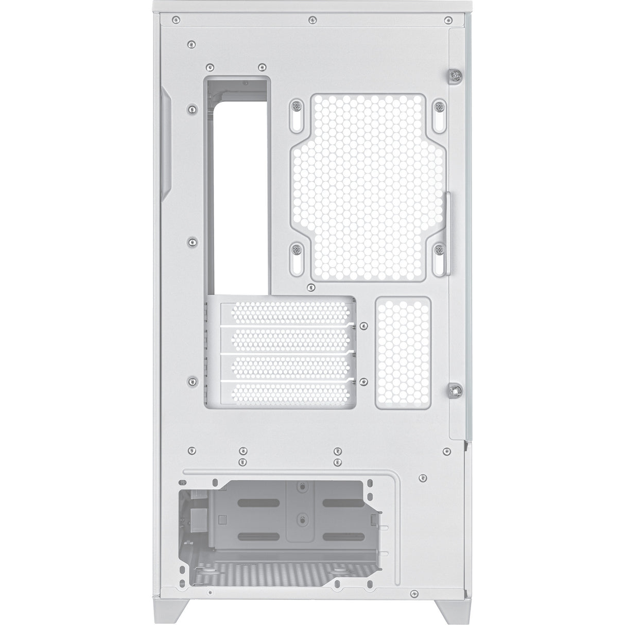 Asus prime ap202 midi tower behuizing (wit | 2x usb-a | 1x usb-c | rgb | tempered glass)