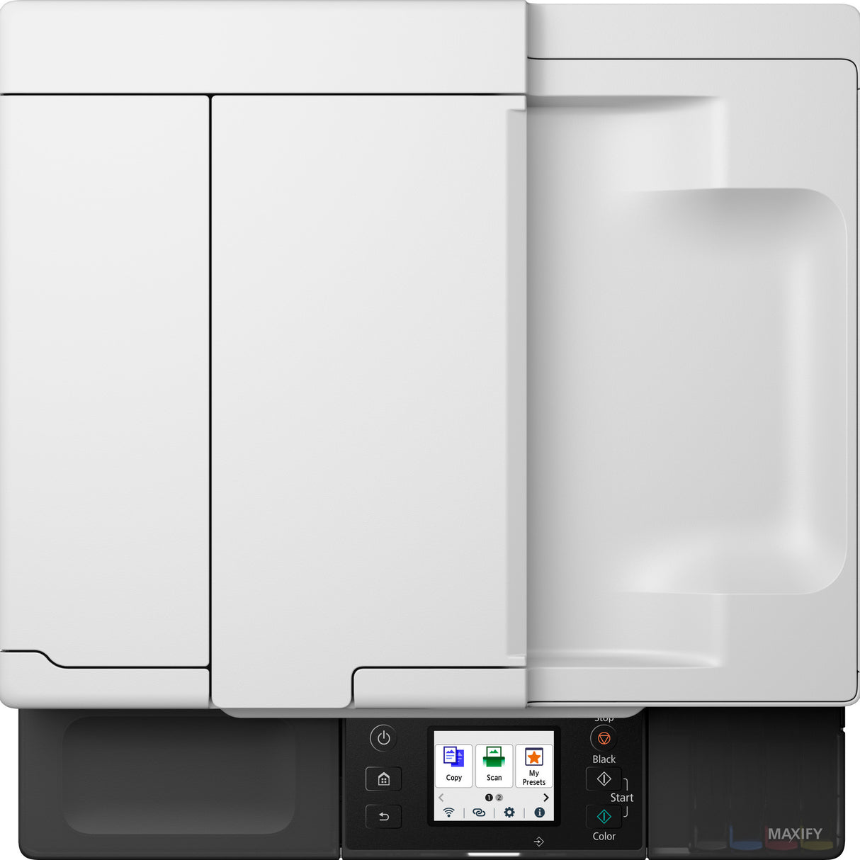 Canon maxify gx2051-kleureninkjetprinter met navulbare megatank all-in-one inkjetprinter met faxfunctie (wit, printen, kopiëren, scannen, faxen, wi-fi)