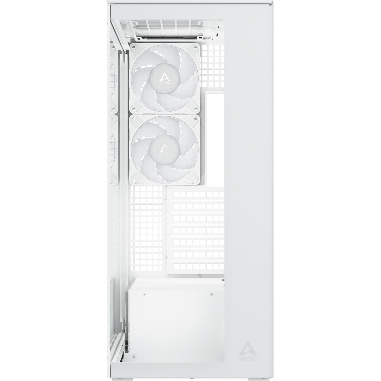 Arctic xtender vg midi tower behuizing (wit | 2x usb-a | 1x usb-c | rgb | tempered glass)