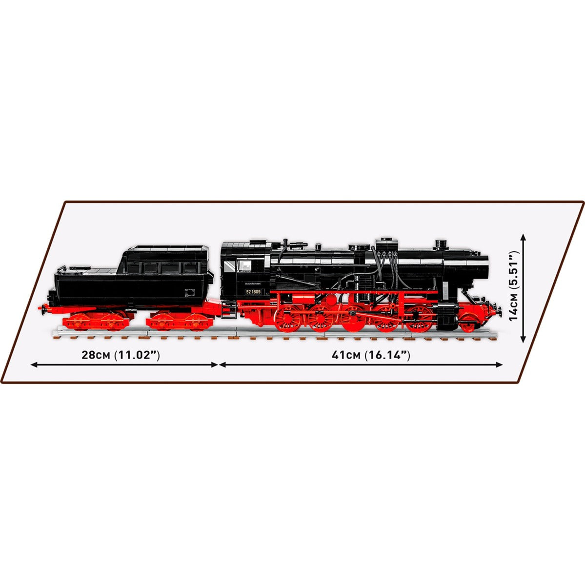 Cobi dr br 52 stoomlocomotief constructiespeelgoed (schaal 1:35)