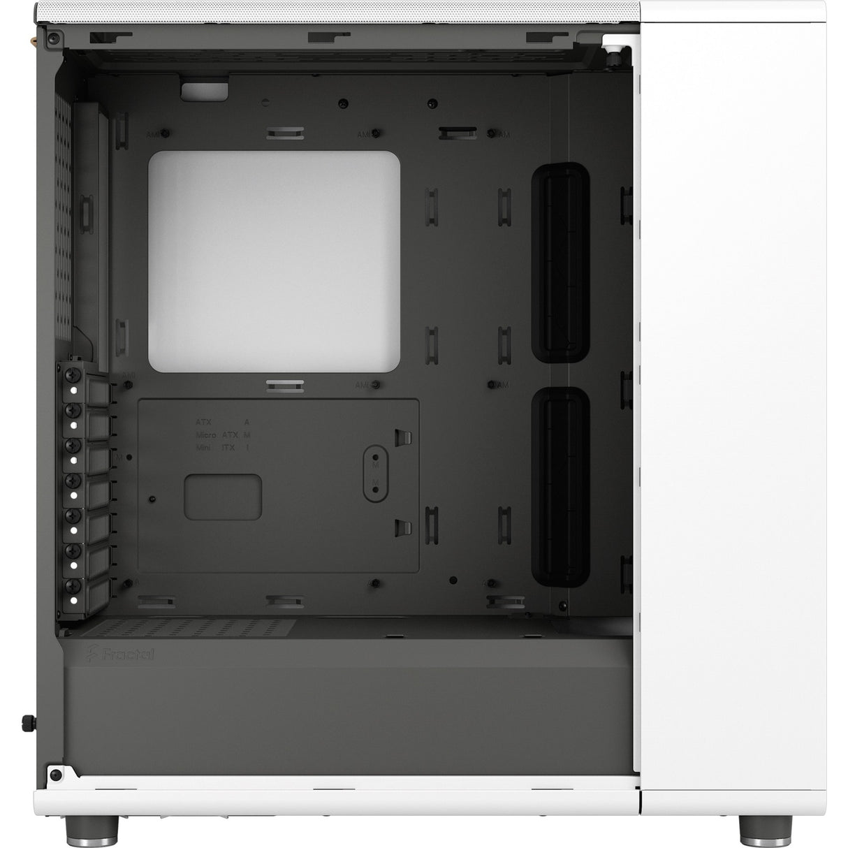 Fractal design north midi tower behuizing (wit houtkleur | 2x usb-a | 1x usb-c | tempered glass)