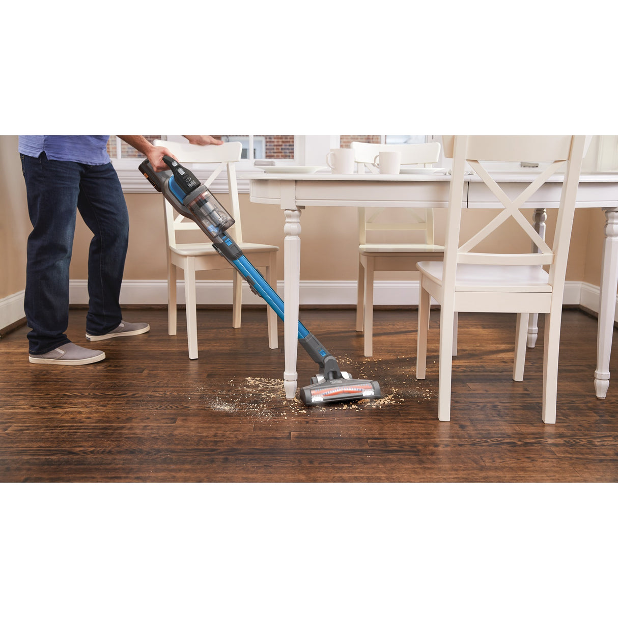 Black+decker 36v 4-in-1 steelstofzuiger (lichtblauw grijs)