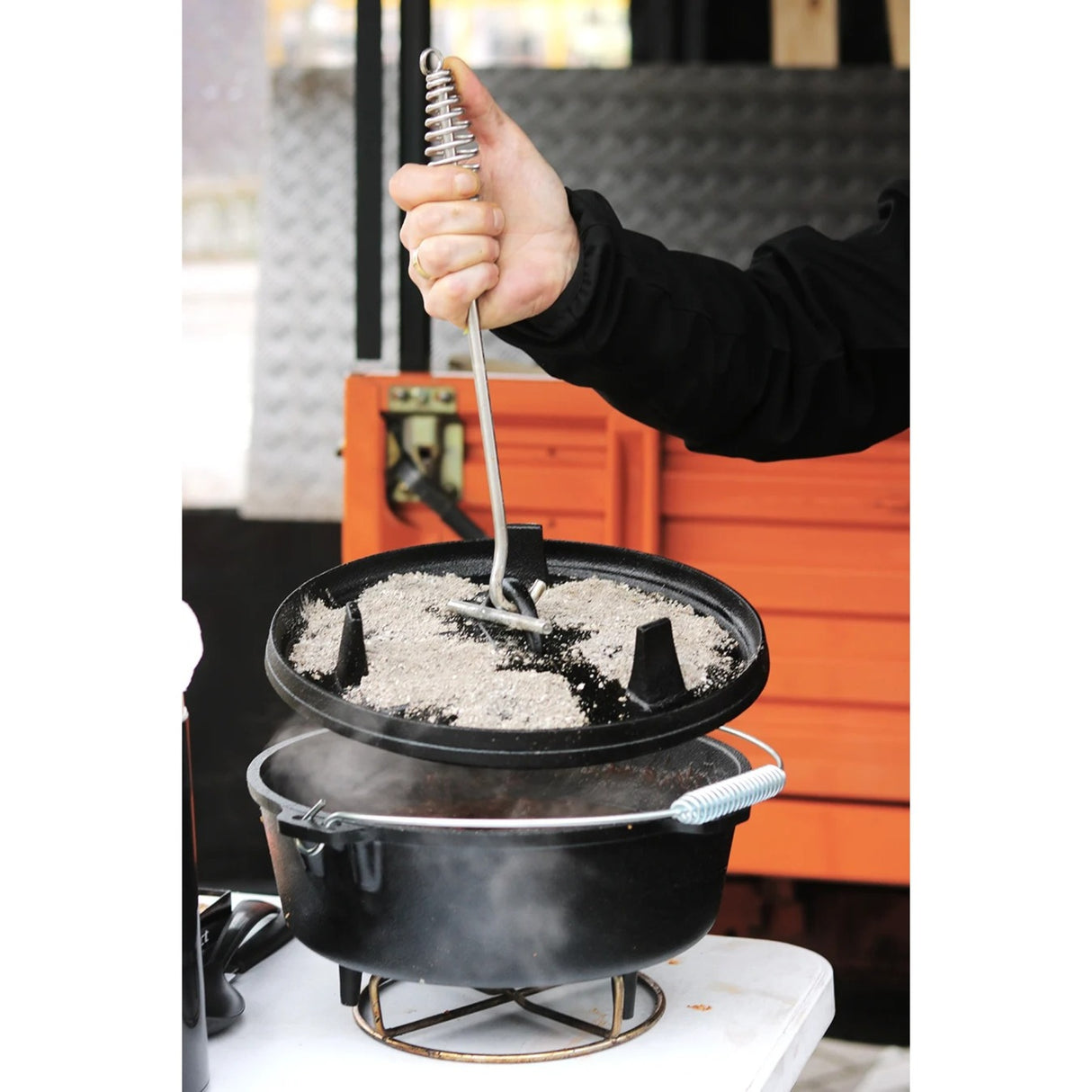 The windmill rvs lid lifter grillbestek (roestvrij staal)