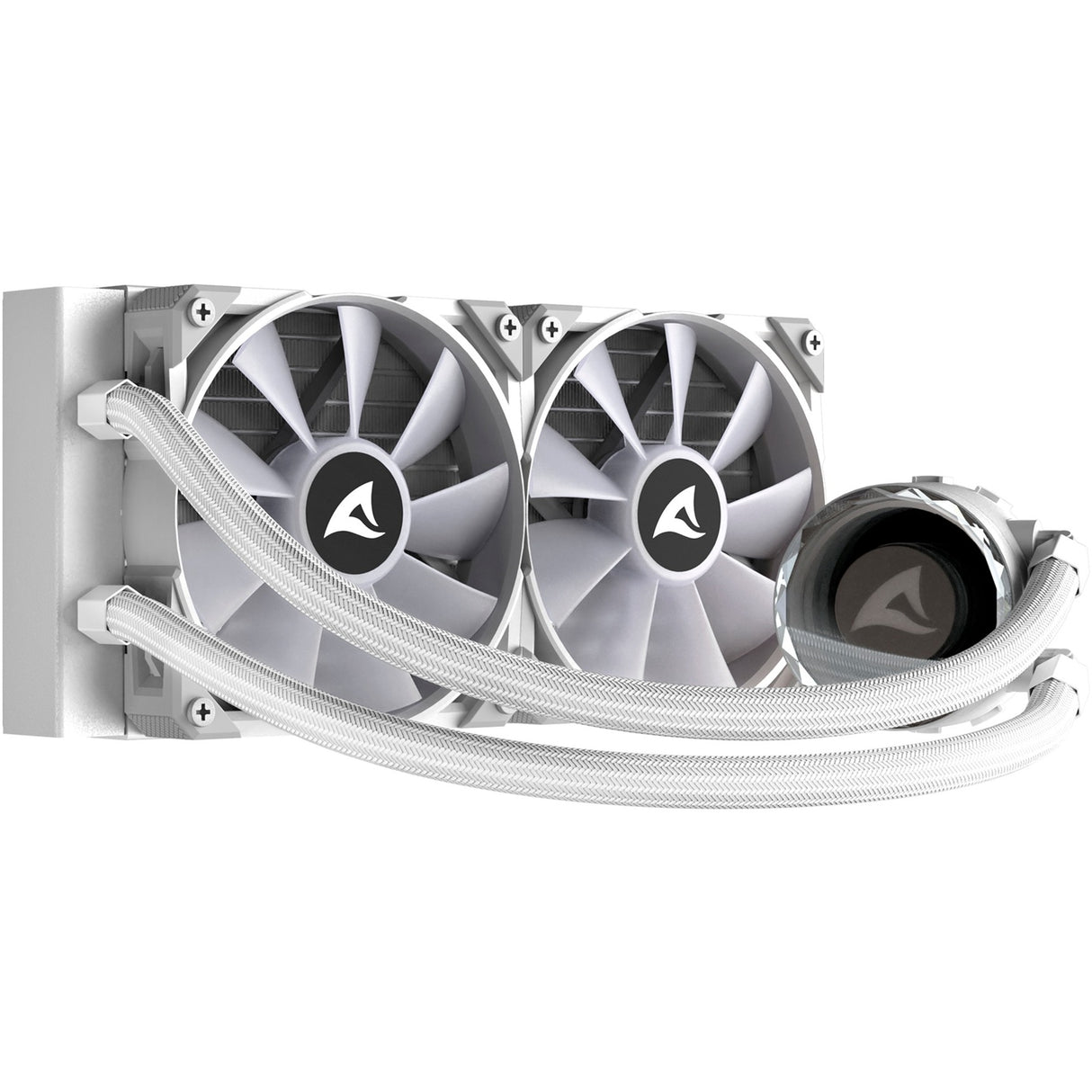 Sharkoon s80 rgb white waterkoeling (wit, 4-pins pwm fan-connector)