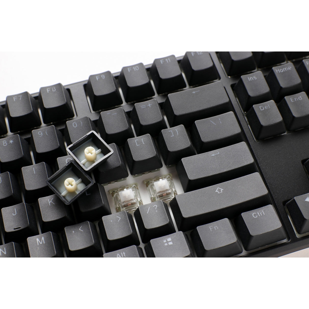 Ducky one 3 classic, toetsenbord (zwart wit, us lay-out, cherry mx blue, rgb led, double-shot pbt, hot-swappable, quack mechanics)