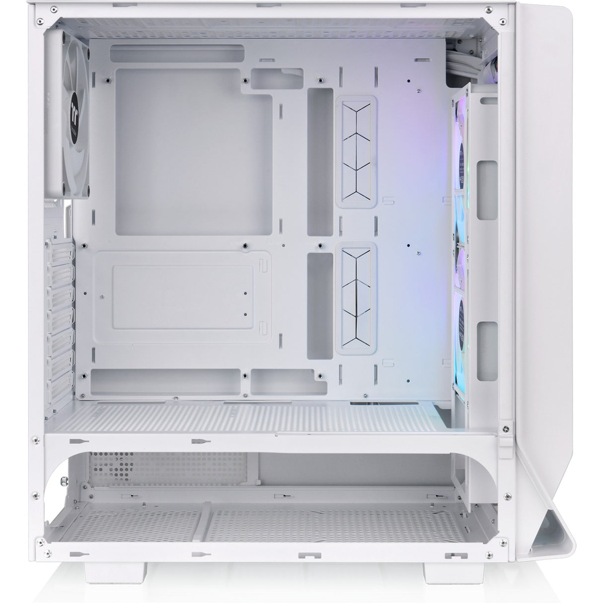Thermaltake ceres 350 mx - snow midi tower behuizing (wit | 2x usb-a | 1x usb-c | rgb | tempered glass)