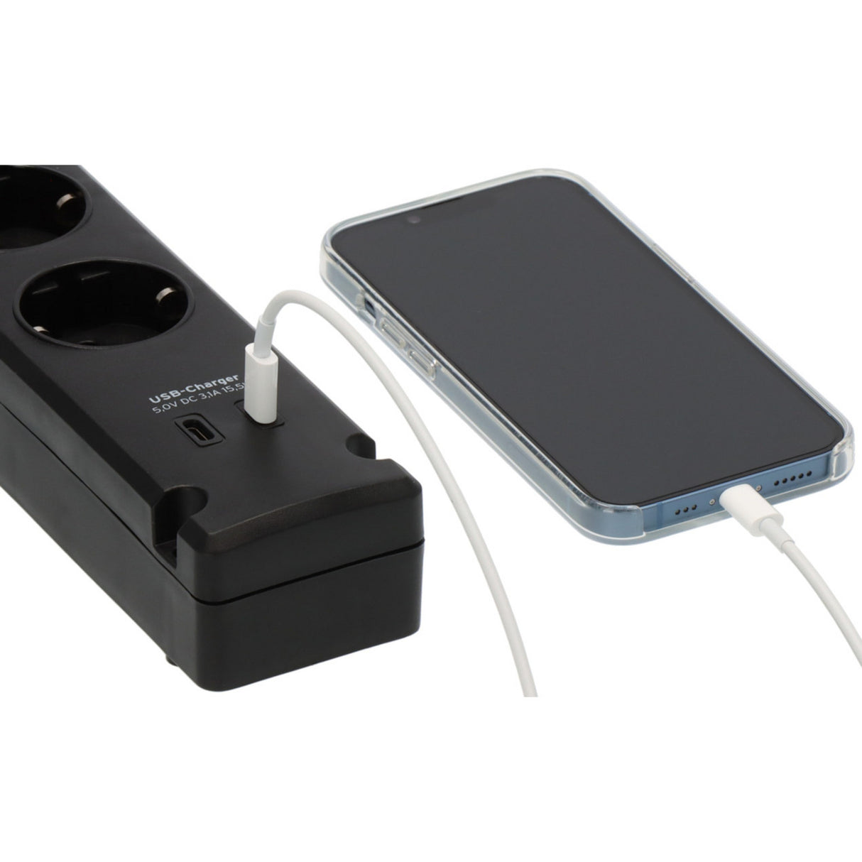 Brennenstuhl stekkerdoos 5-voudig met 2 usb c-laadpoorten (stekkerdoos usb c met schakelaar en 3m kabel, verdeeldoos voor wandmontage)