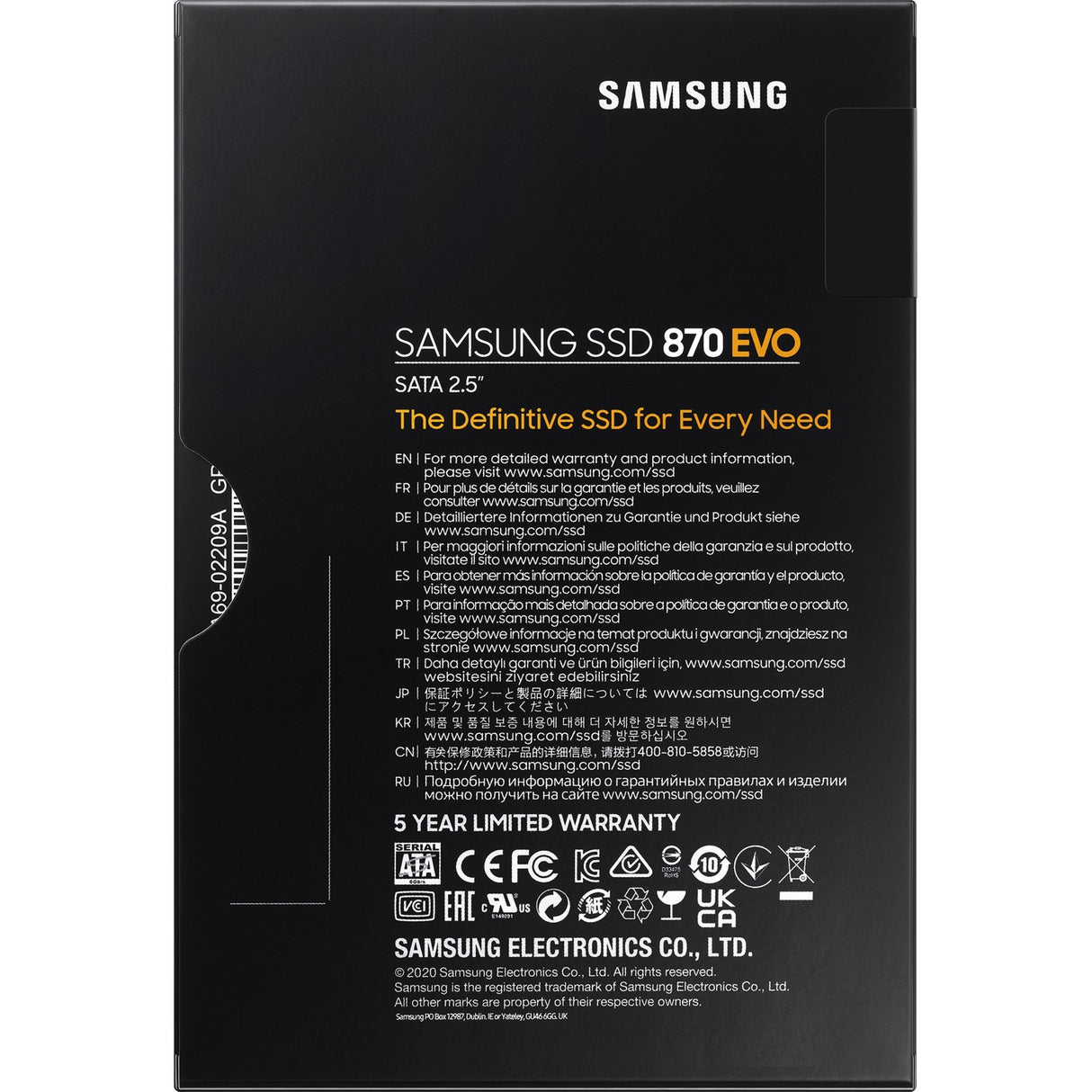 Samsung 870 evo 250 gb ssd (mz-77e250b eu, sata 600)