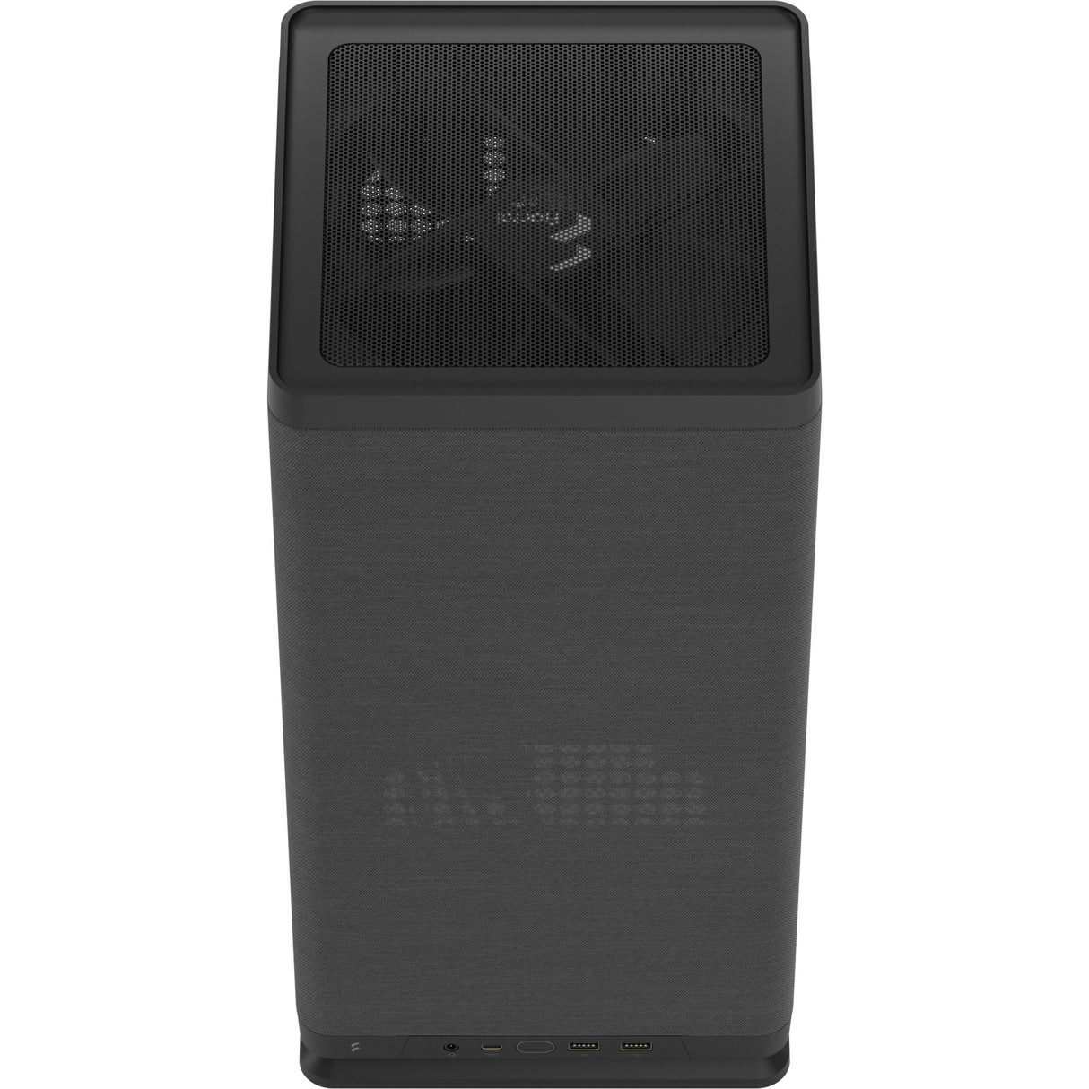 Fractal design mood black mini tower behuizing (zwart | 2x usb-a | 1x usb-c)