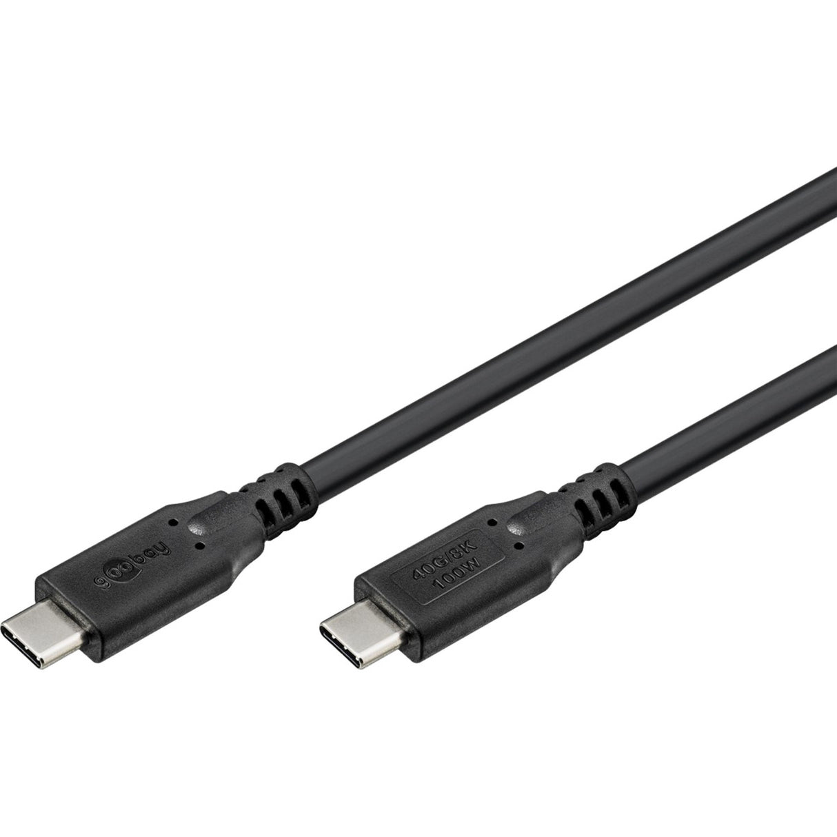 Goobay usb-c 4.0 > usb-c kabel (zwart, 2 meter)