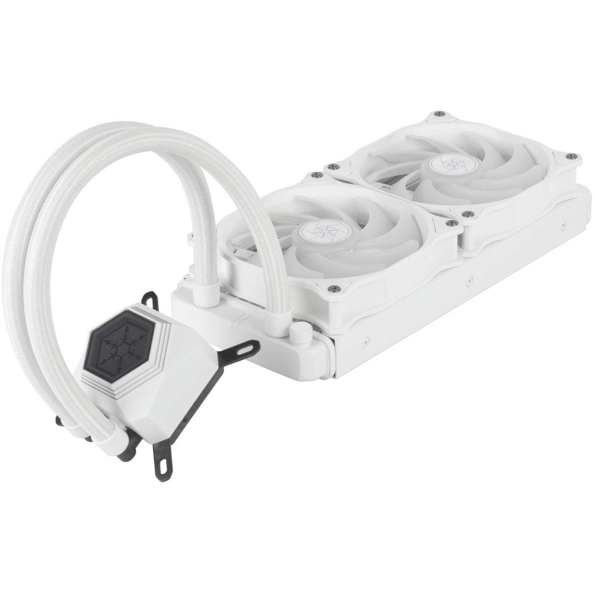 Silverstone sst-pf240w-argb-v2 waterkoeling (wit, incl. rgb controller)