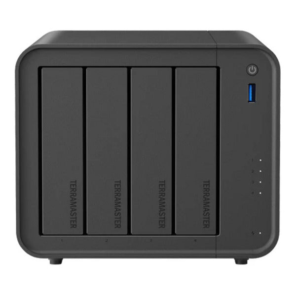 Terramaster f4-425 nas (zwart, 1x 2.5gbe, hdmi, usb)