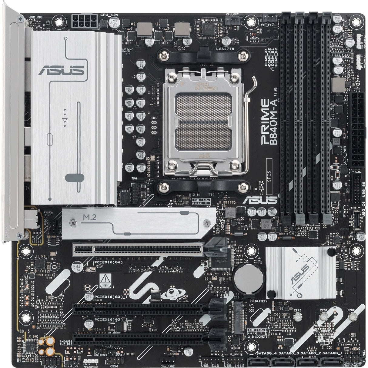 Asus prime b840m-a-csm socket am5 moederbord ( 2,5gb-lan, sound, µatx)