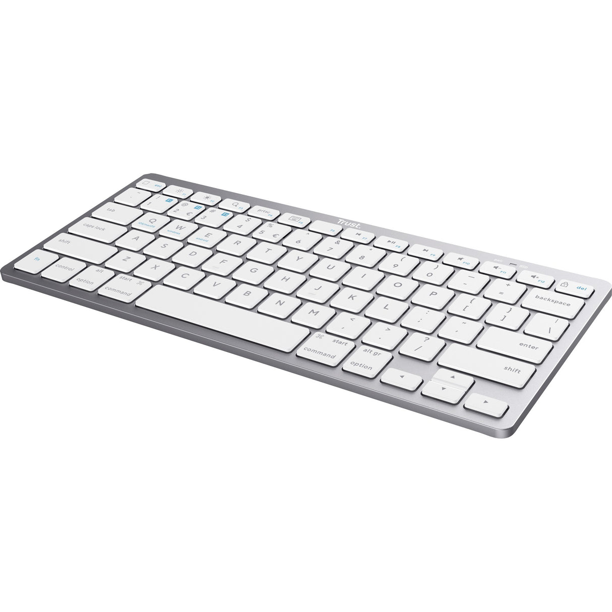 Trust wireless bluetooth keyboard (grijs, us lay-out (qwerty), scissor switches, 85%, bluetooth 4.0)