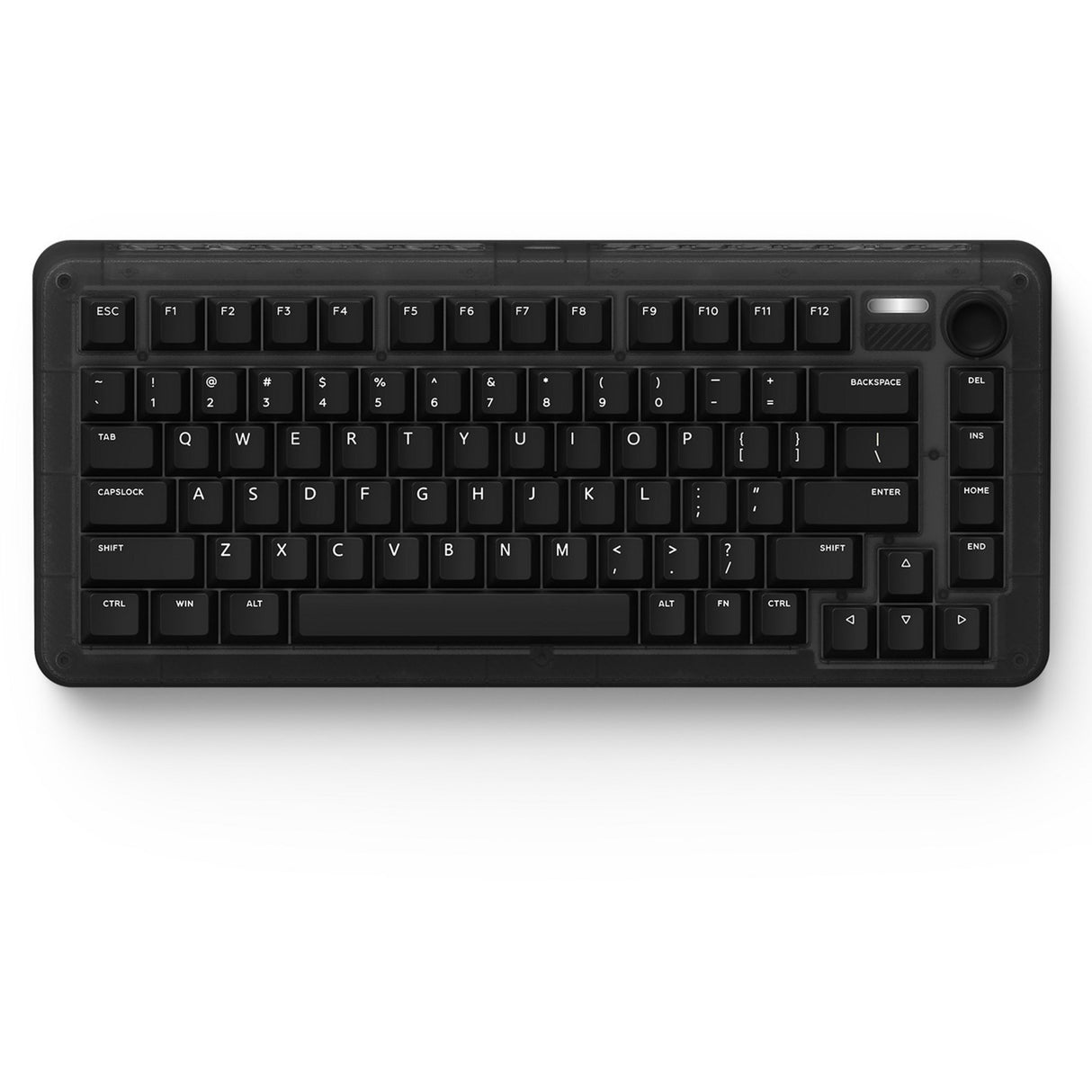 Iqunix zx75 dark side wireless mechanical keyboard (zwart, us lay-out (qwerty), gateron brown, 75%, rgb leds, hot-swappable, double-shot pbt, 2.4ghz | bluetooth 5.1 | usb-c)