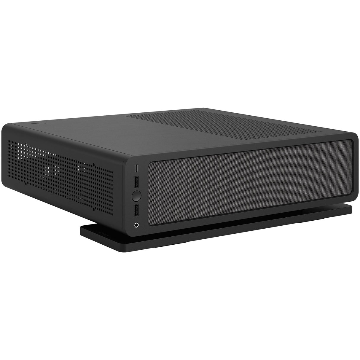 Fractal design ridge black mini tower behuizing (zwart | 2x usb-a | 1x usb-c)
