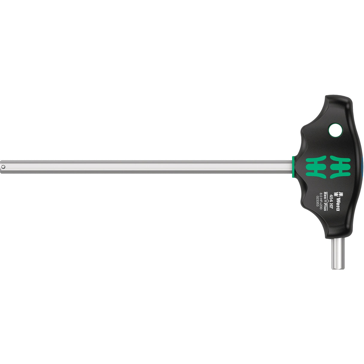 Wera 454 5 hf shk set 1 schroevendraaierset t-greep-schroevendraaier hex-plus met vasthoudfunctie (zwart groen, 5‑delig)