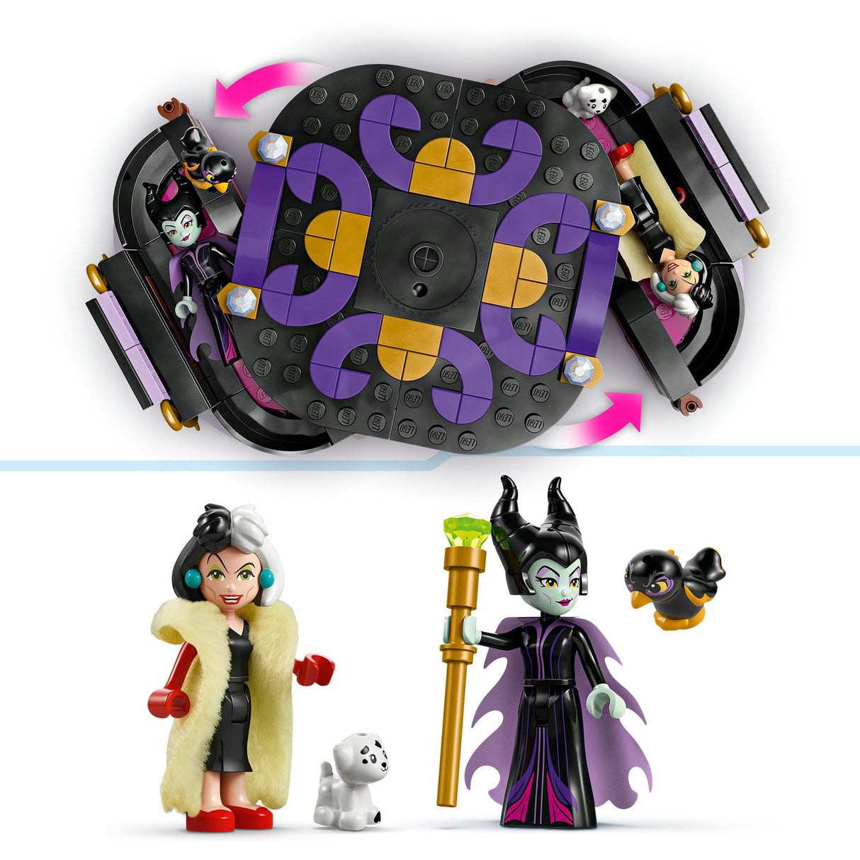 Lego ® disney villains - de jurken van maleficent en cruella de vil - 43262