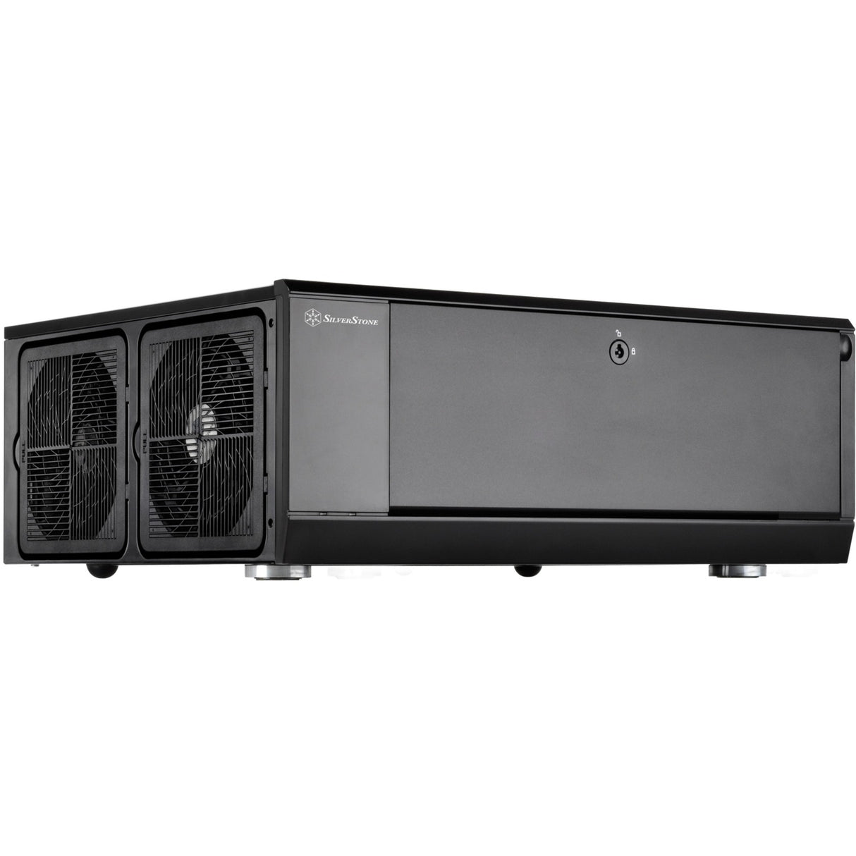Silverstone sst-gd10b htpc behuizing (zwart | 2x usb-a)