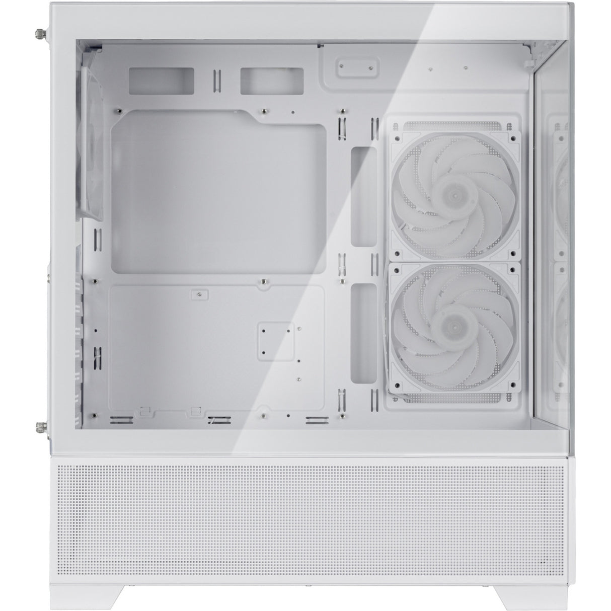 Silverstone lucid 05 mini tower behuizing (wit | 2x usb-a | 1x usb-c | rgb | tempered glass)