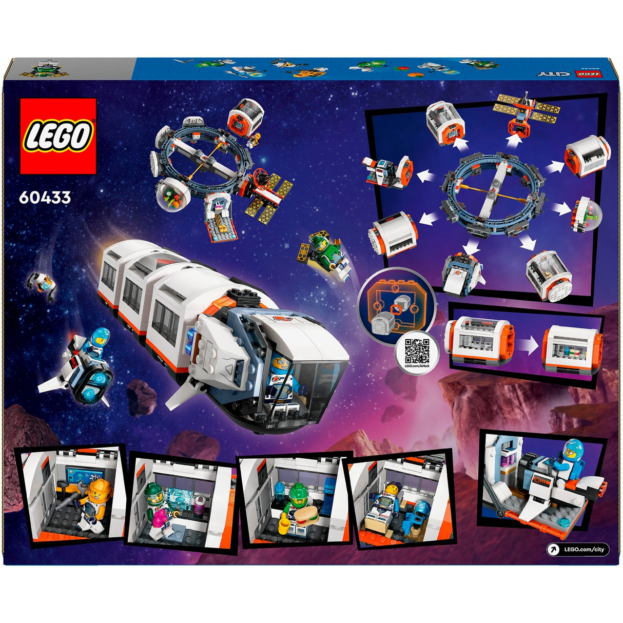 Lego city - modulair ruimtestation constructiespeelgoed (60433)