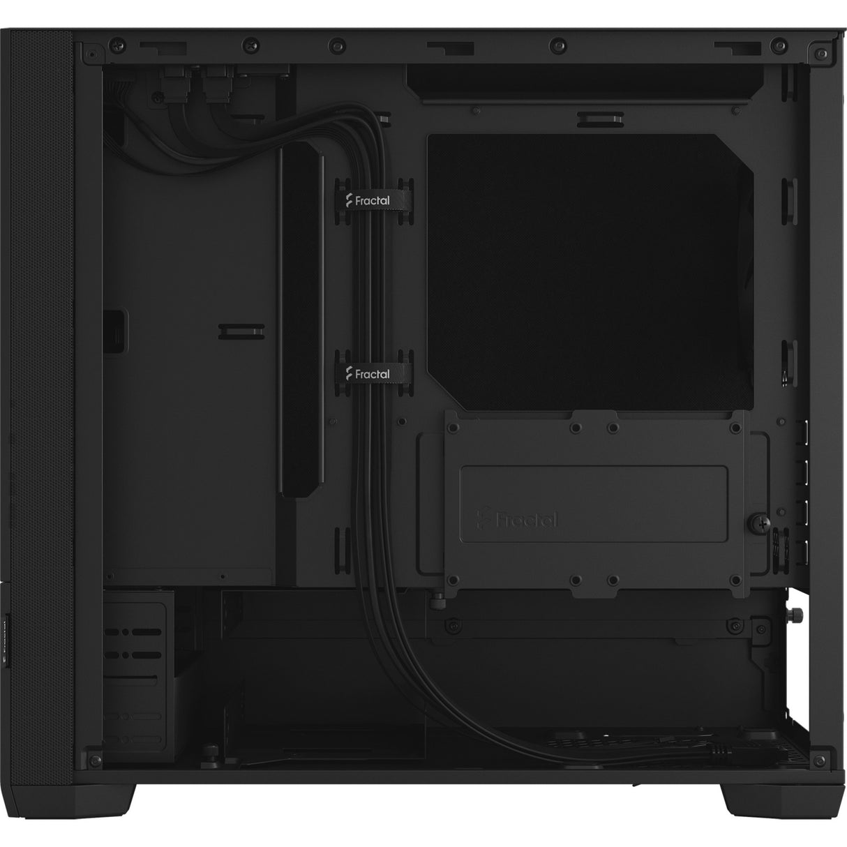 Fractal design pop mini silent black solid midi tower behuizing (zwart | 2x usb-a)