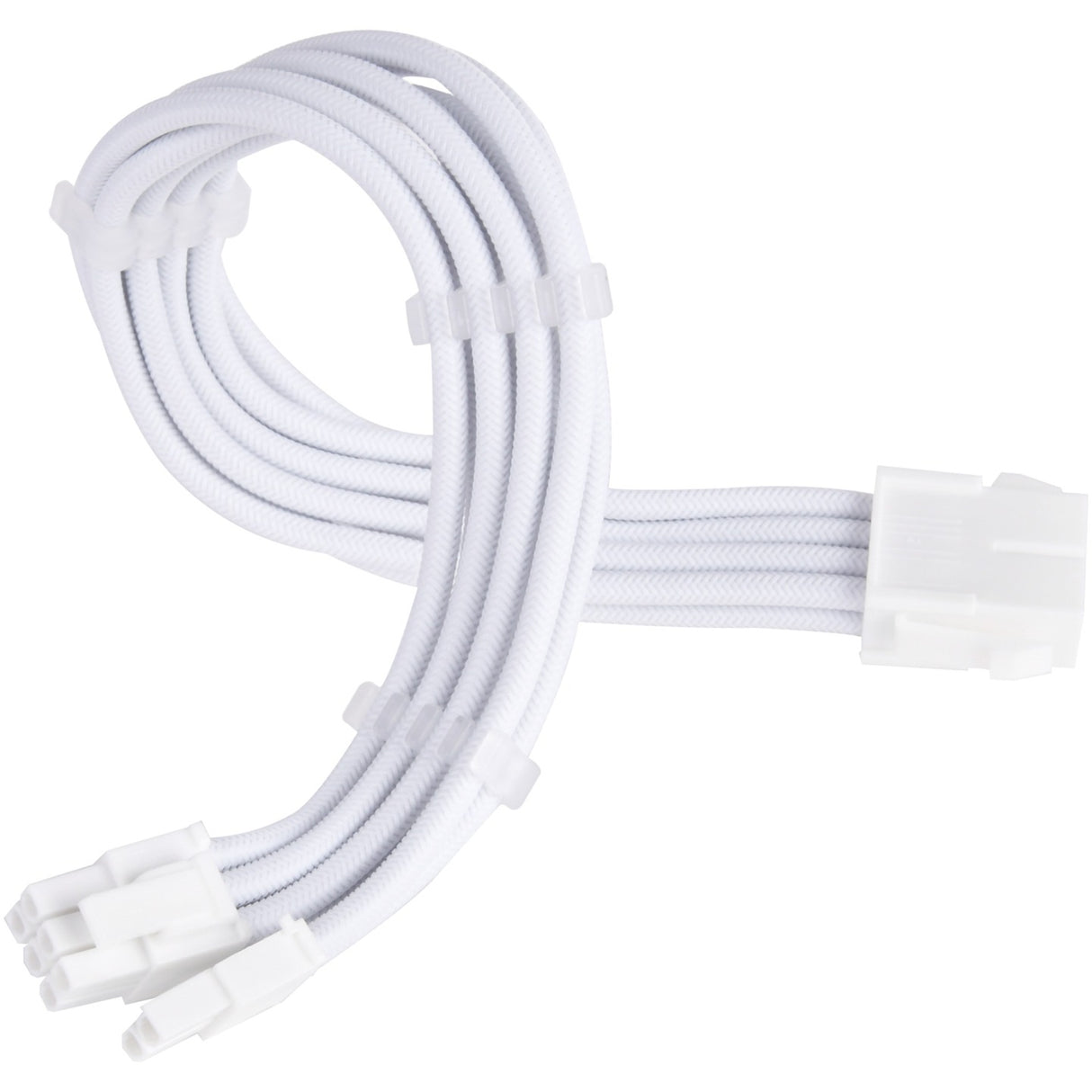 Silverstone sst-pp07e-pci8w-v2, pcie 8pin (6+2) verlengkabel (wit, 30 centimeter)