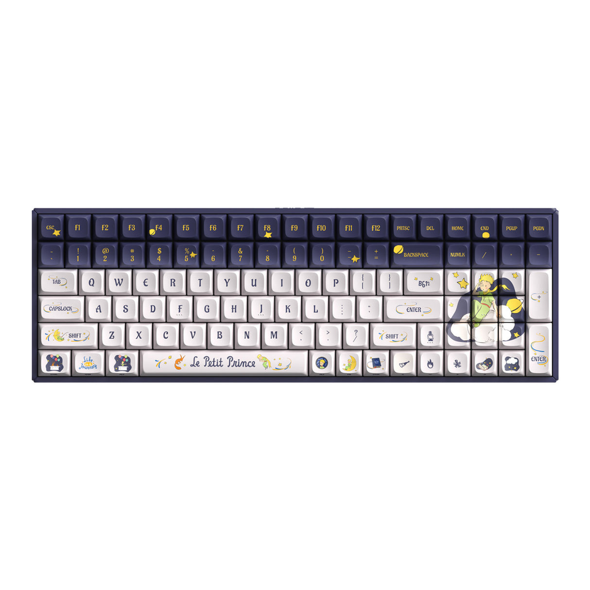 Iqunix f97 starry tryst rgb mechanisch gaming toetsenbord (donkerblauw, us lay-out (qwerty), iqunix silent rose, 96%, rgb leds, hot-swappable, pbt, 2.4ghz | bluetooth 5.1 | usb-c)