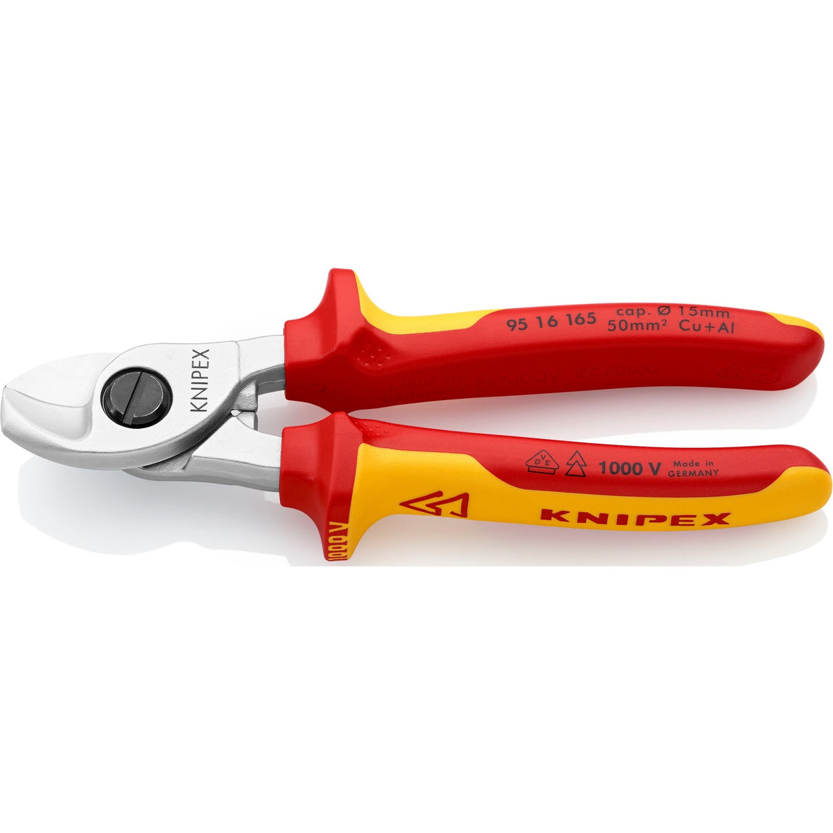 Knipex 95 16 165 - knabbelschaar - vde geïsoleerde handgrepen - chroom