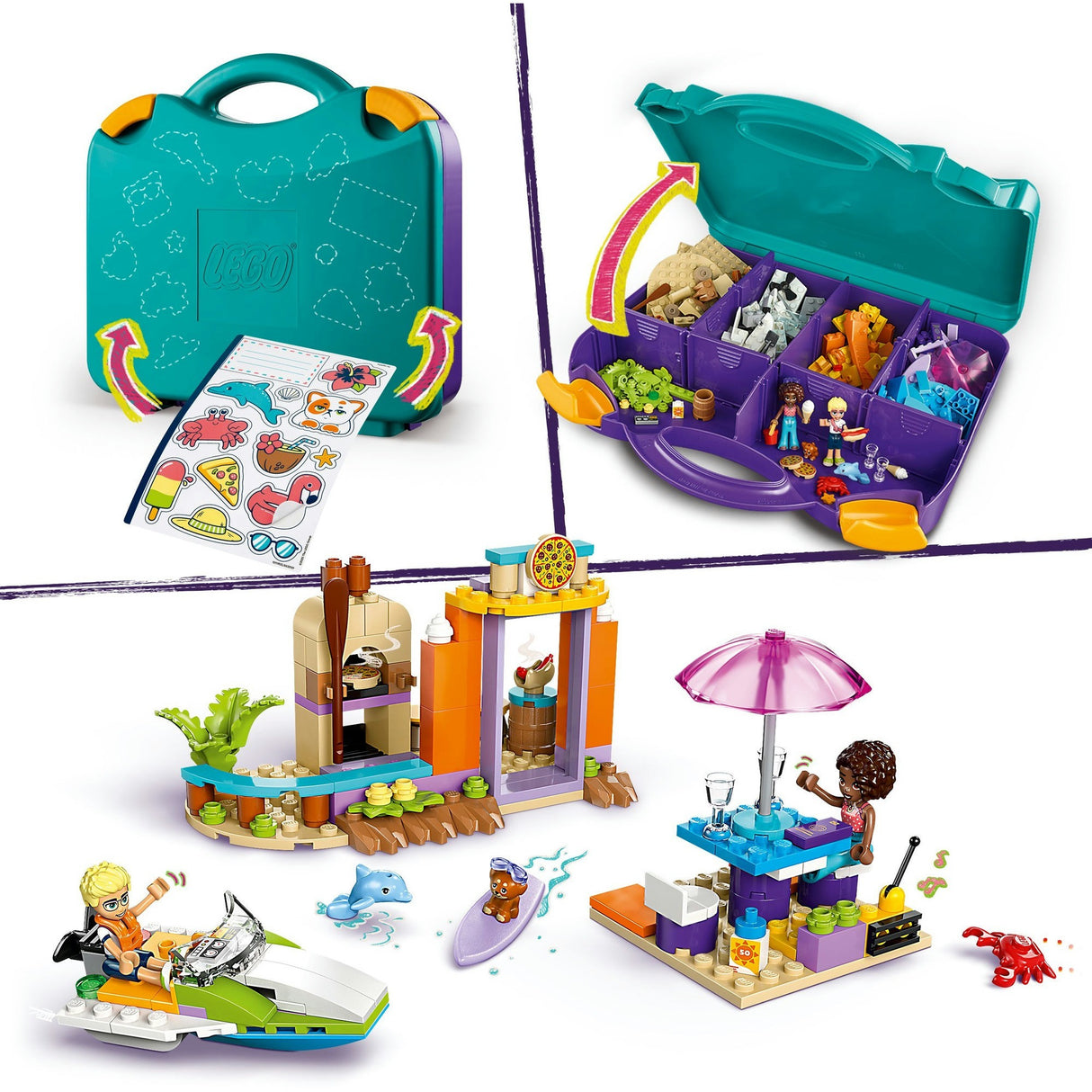 Lego friends - creatieve strandkoffer constructiespeelgoed (42672)